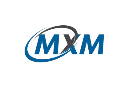 MXM yaratıcı logo tasarımı vektör çizimi