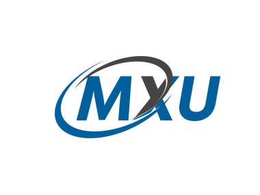 MXU yaratıcı logo tasarımı vektör çizimi