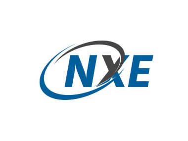 NXE yaratıcı logo tasarımı vektör çizimi
