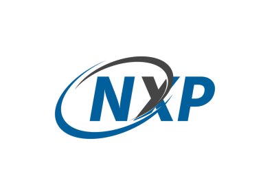 NXP yaratıcı logo tasarımı vektör çizimi