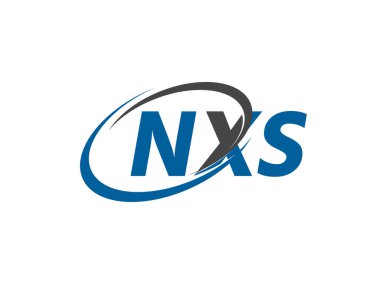 NXS yaratıcı logo tasarımı vektör çizimi