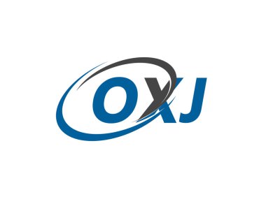 OXJ yaratıcı logo tasarımı vektör çizimi