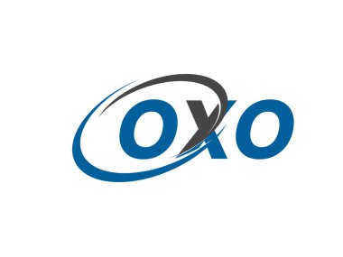 OXO yaratıcı logo tasarımı vektör çizimi