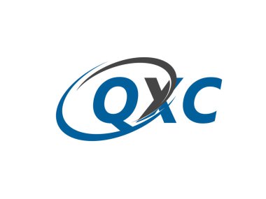 QXC yaratıcı logo tasarımı vektör çizimi