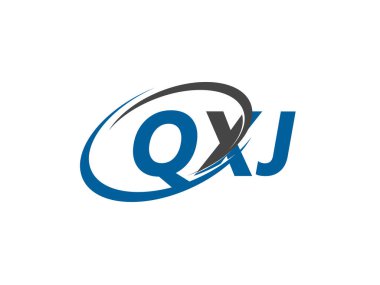 QXJ yaratıcı logo tasarımı vektör çizimi