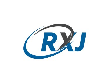 RXJ yaratıcı logo tasarımı vektör çizimi
