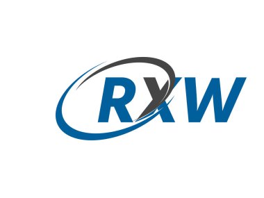 RXW yaratıcı logo tasarımı vektör çizimi