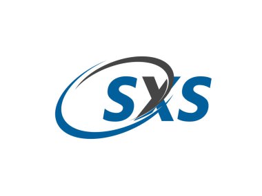SXS yaratıcı logo tasarımı vektör çizimi