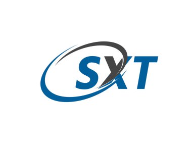 SXT yaratıcı logo tasarımı vektör çizimi