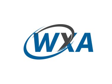 WXA yaratıcı logo tasarımı vektör çizimi