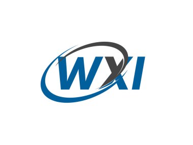WXI yaratıcı logo tasarımı vektör çizimi