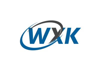 WXK yaratıcı logo tasarımı vektör çizimi