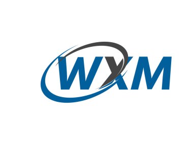 WXM yaratıcı logo tasarımı vektör çizimi