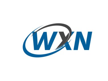 WXN yaratıcı logo tasarımı vektör çizimi
