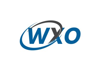 WXO yaratıcı logo tasarımı vektör çizimi