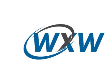 WXW yaratıcı logo tasarımı vektör çizimi