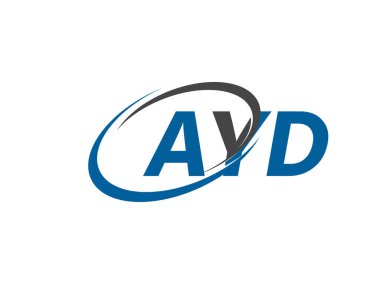 AYD yaratıcı logo tasarımı vektör çizimi