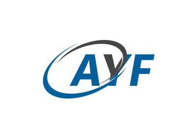 AYF yaratıcı logo tasarımı vektör çizimi