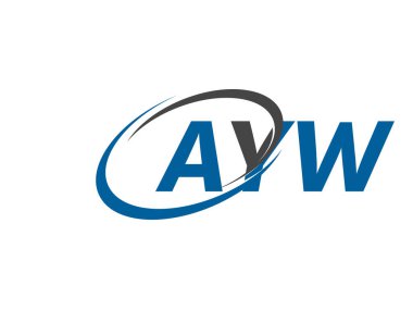 AYW yaratıcı logo tasarımı vektör çizimi
