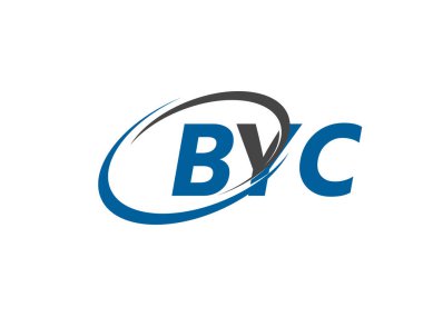 BYC yaratıcı logo tasarımı vektör çizimi