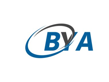 BYA yaratıcı logo tasarımı vektör çizimi