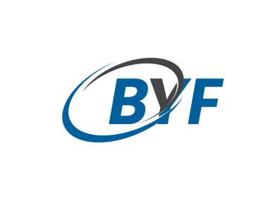 BYF yaratıcı logo tasarımı vektör çizimi