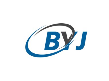 BYJ yaratıcı logo tasarımı vektör çizimi