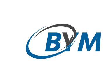 BYM yaratıcı logo tasarımı vektör çizimi
