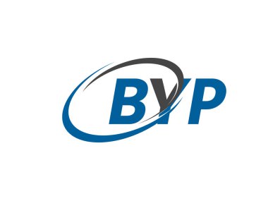 BYP yaratıcı logo tasarımı vektör çizimi