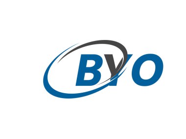BYO yaratıcı logo tasarımı vektör çizimi