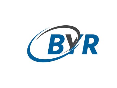 BYR yaratıcı logo tasarımı vektör çizimi