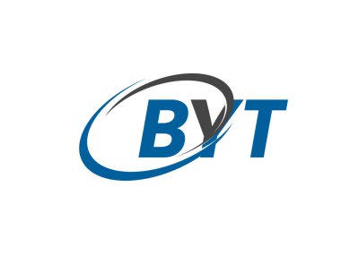 BYT yaratıcı logo tasarımı vektör çizimi