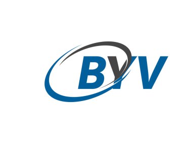BYV yaratıcı logo tasarımı vektör çizimi