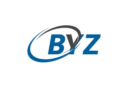 BYZ yaratıcı logo tasarımı vektör çizimi