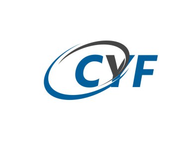 CYF yaratıcı logo tasarımı vektör çizimi