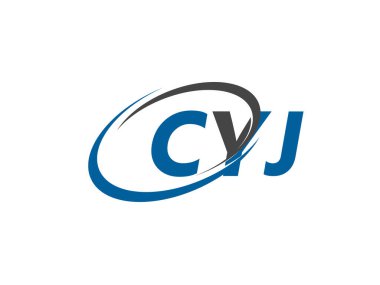 CYJ yaratıcı logo tasarımı vektör çizimi