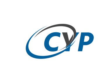 CYP yaratıcı logo tasarımı vektör çizimi