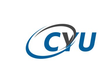 CYU yaratıcı logo tasarımı vektör çizimi