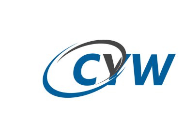 CYW yaratıcı logo tasarımı vektör çizimi