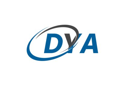 DYA yaratıcı logo tasarımı vektör çizimi