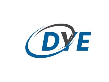 DYE yaratıcı logo tasarımı vektör çizimi