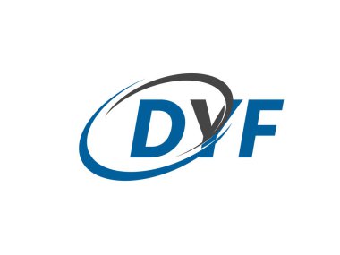 DYF yaratıcı logo tasarımı vektör çizimi
