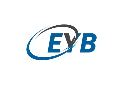 EYB yaratıcı logo tasarımı vektör çizimi