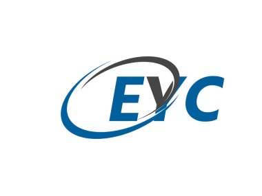 EYC yaratıcı logo tasarımı vektör çizimi