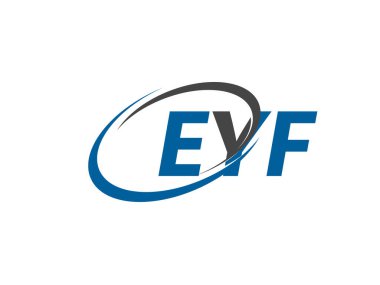 EYF yaratıcı logo tasarımı vektör çizimi