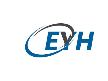 EYH yaratıcı logo tasarımı vektör çizimi