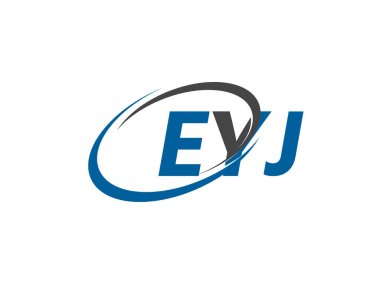 EYJ yaratıcı logo tasarımı vektör çizimi