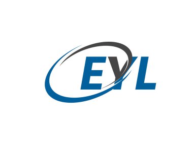 EYL yaratıcı logo tasarımı vektör çizimi