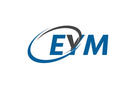 EYM yaratıcı logo tasarımı vektör çizimi