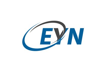 EYN yaratıcı logo tasarımı vektör çizimi